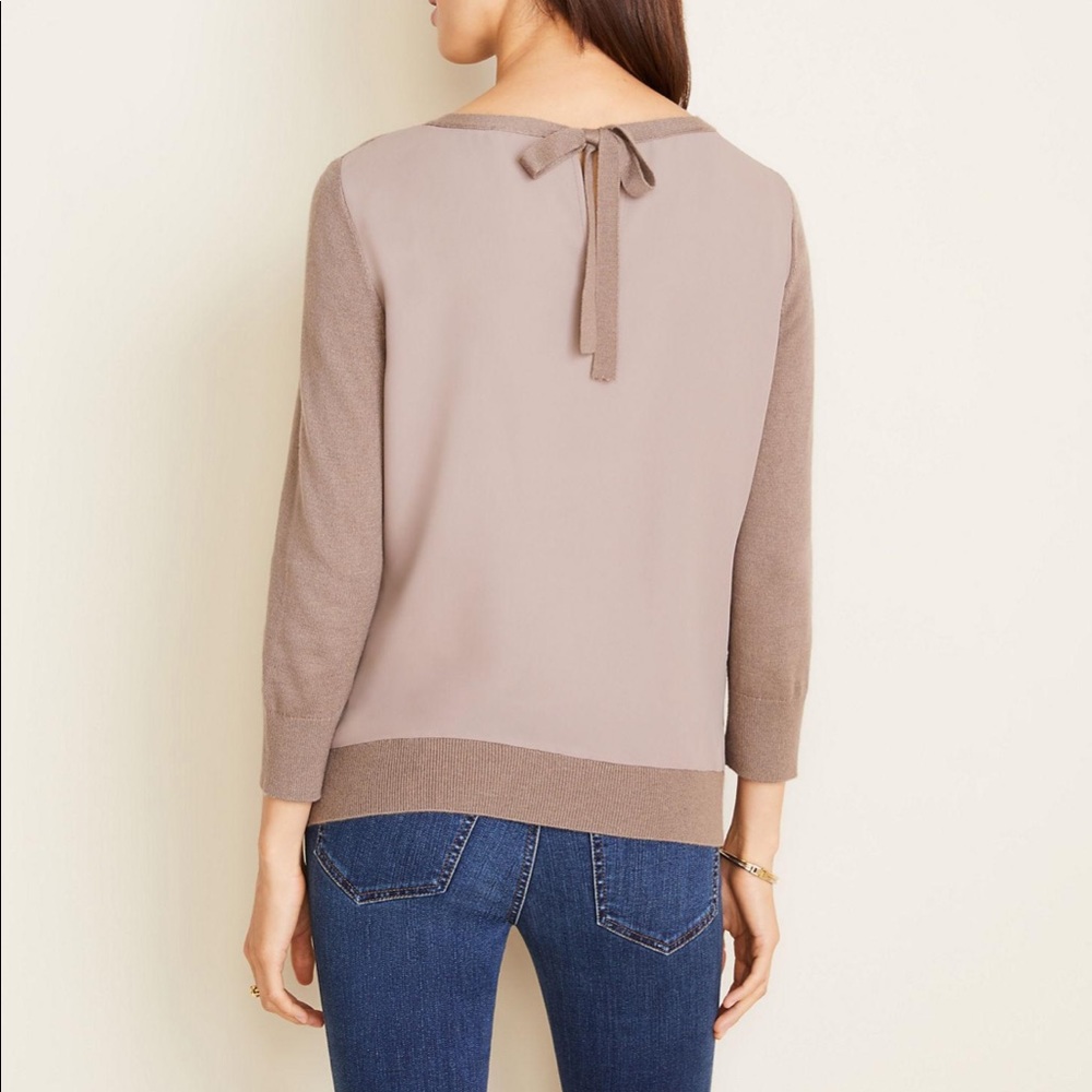 Ann Taylor mixed media sweater